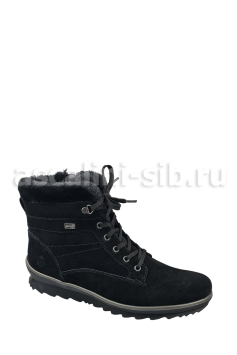 РМ Ботинки R8477-01 натуральная замша (З) черные