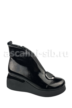 ГР Ботинки G030 1588 натуральная кожа, лакированные (ВО) черные