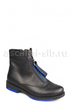 БВ Ботинки 9W314F-UQ810-303B2 натуральная кожа (синие/подош.) (ВО) черные